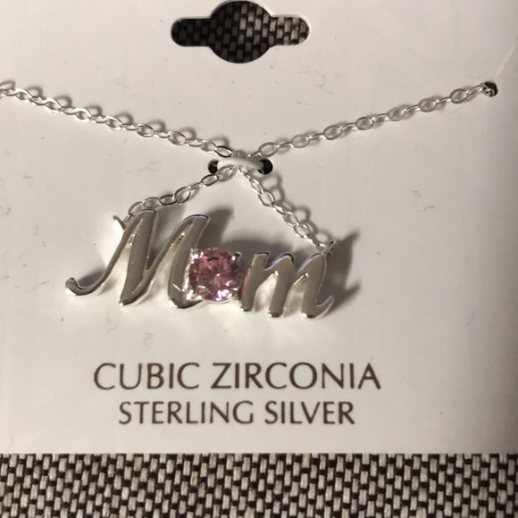 Giani Bernini Cubic Zirconia Mom Pendant necklace - Picture 3 of 4